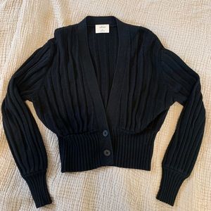 Aritzia Wilfred Plunge Cardigan Black - XS